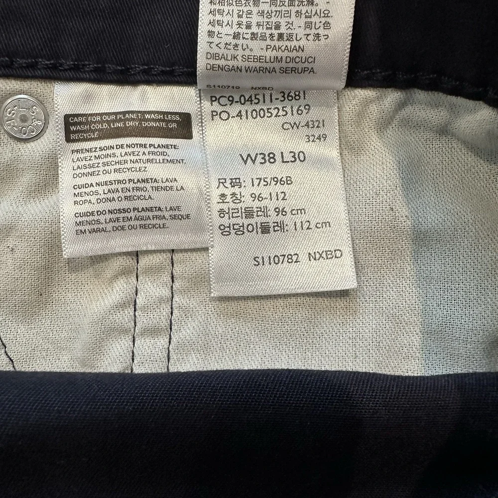 Levi's‎ Men's 511 Slim Fit Tech Performance Pants Navy Blue 38x30 Golf Stretch